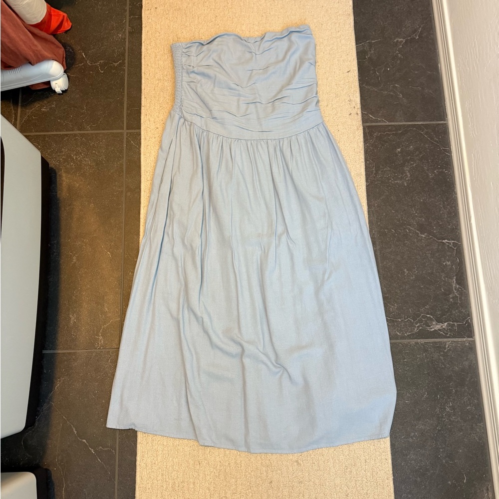 Target Strapless Light Blue Dress
